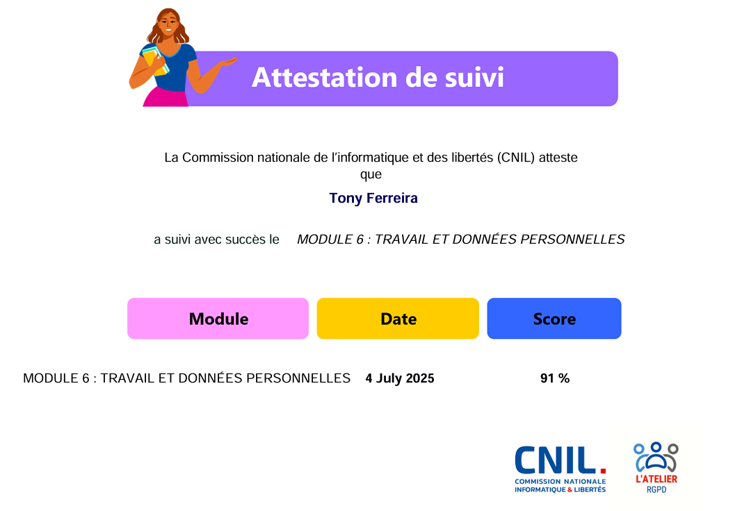 Atelier RGPD Module 6